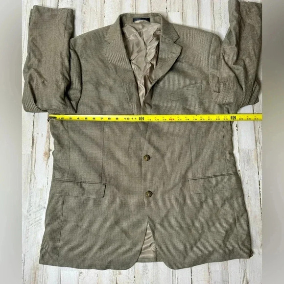 Lauren Ralph Lauren Blazer Jacket Men's 46R Gray Classic Checked - Picture 4 of 11